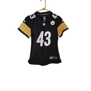 Women's Medium Nike Troy Polamalu Pittsburgh Steelers Black NFL Game Jersey